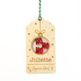Charger l'image dans la visionneuse de la galerie, Etiquette chaussette de Noël en bois 🎄 BOULE 🎄