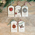 Charger l'image dans la visionneuse de la galerie, Etiquette chaussette de Noël en bois ❄️ FLOCON ❄️