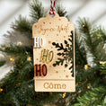Charger l'image dans la visionneuse de la galerie, Etiquette chaussette de Noël en bois 🎅 HoHoHo 🎅